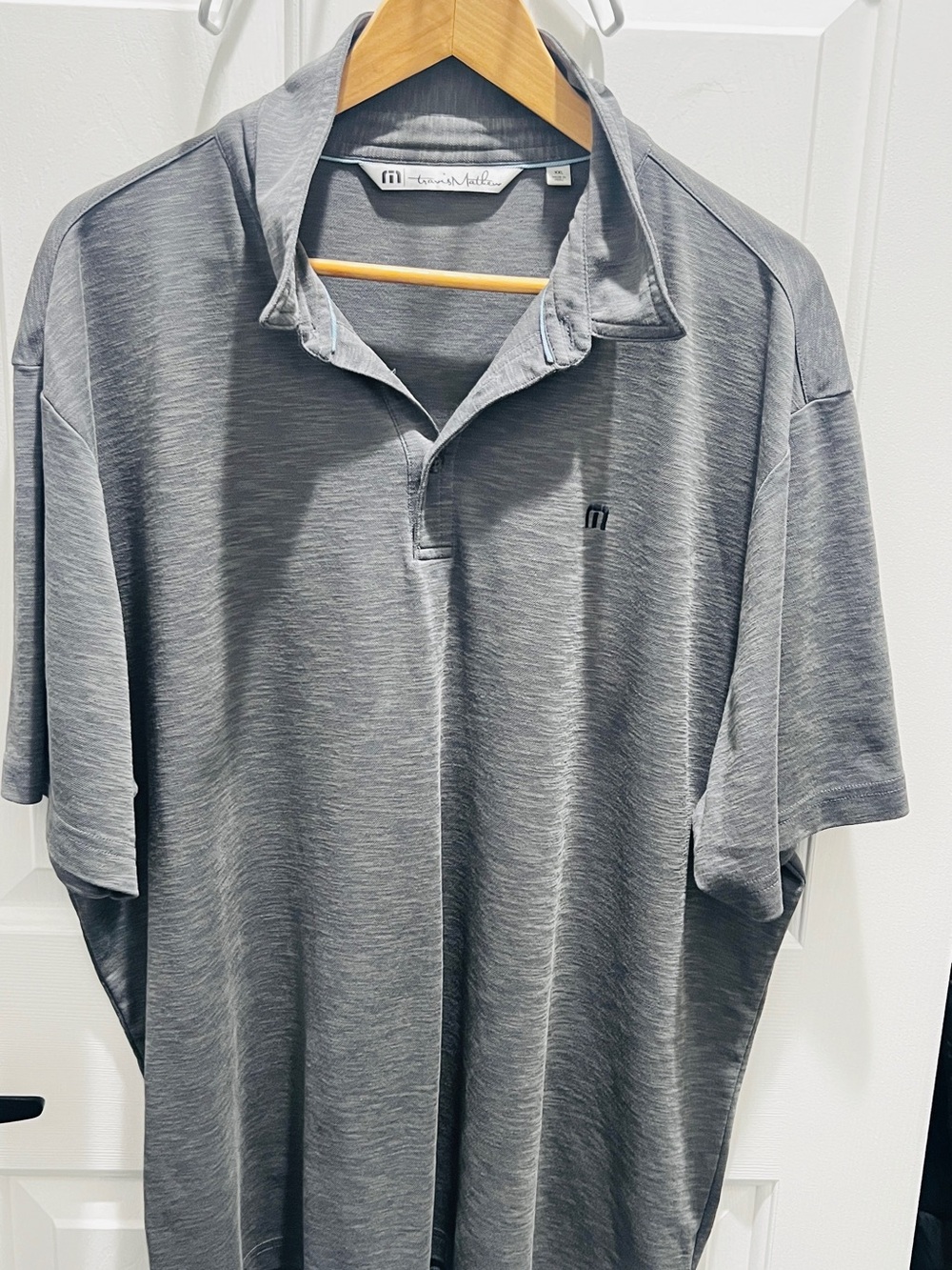 Travis Mathew Heather Gray Men's Performance Polo